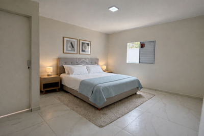 Casa - Térrea com piscina com 2 quartos (sendo 1 suite(s)) a 2000,00 metros praia.