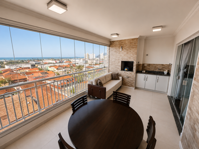 Apartamento - Alto com 3 quartos (sendo 1 suite(s)) a 700,00 metros praia.