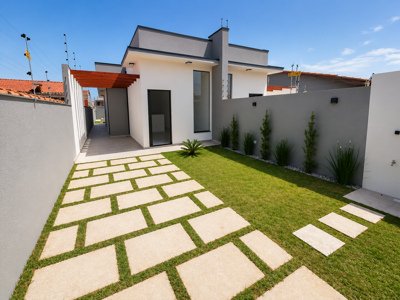 Casa - Térrea com piscina com 2 quartos (sendo 1 suite(s)) a 300,00 metros praia.