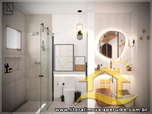 Casa - Sobreposta / alto com 3 dormitórios (sendo 1 suite(s)) a 400,00 metros praia.